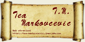 Tea Markovčević vizit kartica